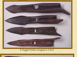 Prehistoric Copper Culture spear/harpoon head found in Quebec.
