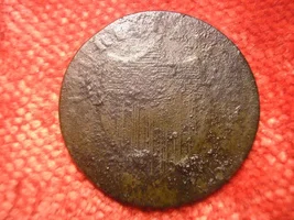 BULLDOZED CELLAR HOLE = GEORGE WASHINGTON INAUGRURAL BUTTON & 11 COPPERS - NJ, FUGIO,