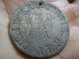 1918 Silver 1 Franc World War I Identification Coin/Token!