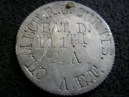 1918 Silver 1 Franc World War I Identification Coin/Token!