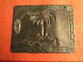 Rare South Carolina Militia Palmetto Tree Plate- ( Rectangular )