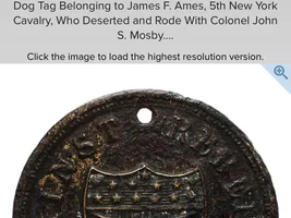 Civil war dog tag.  Are you kidding me?!!!!!!