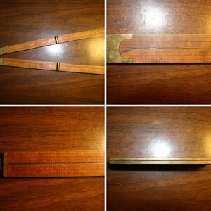 Brass bound boxwood rule