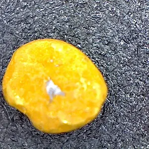 Odd piece of coarse gold magnified with high power lighting