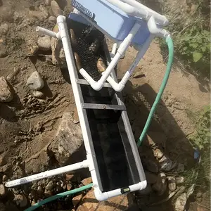 Last second highbanker for flour gold recovery built with junk around the garage. Green River, Utah.