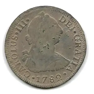 1782 2 real obverse