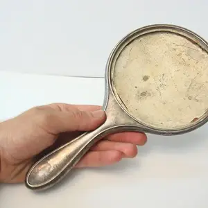 1927 Birmingham Sterling silver mirror.