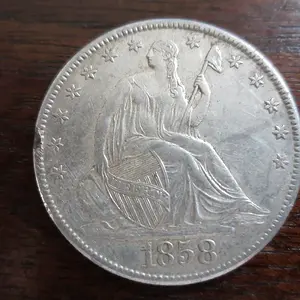 1858-O Seated Liberty Half Dollar  (Front)