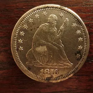 1876 S Seated Liberty Quarter (Front)