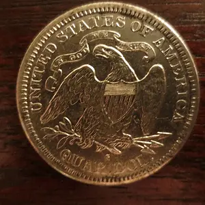 1876 S Seated Liberty Quarter (Back)