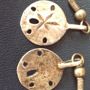 Pair of .925 silver sand dollar earrings
