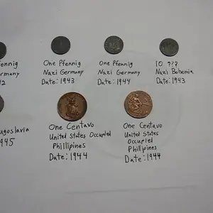 WWII coins. 
Found September 30th