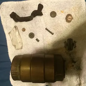 Brass pipe fitting c. 1950 misc. items