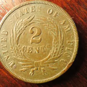 1865 2 Cent Piece (Back)
