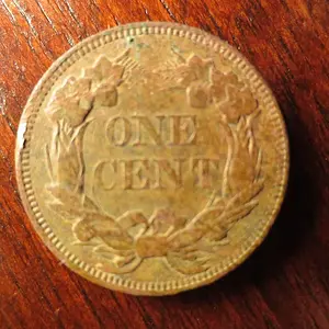 1857 Flying Eagle Cent (Back)