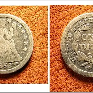 1853 seated liberty dime