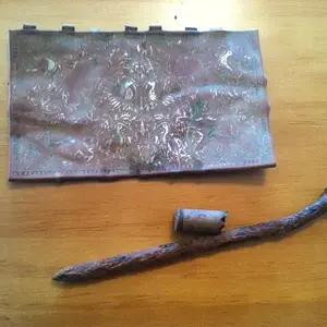 Tin box lid found on farmland in Statesville NC