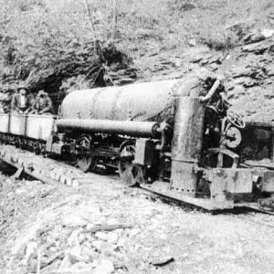 Damascus ca compressed air locomotive Red Point Mine 1898