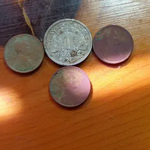 1943 1 Franc and wheats