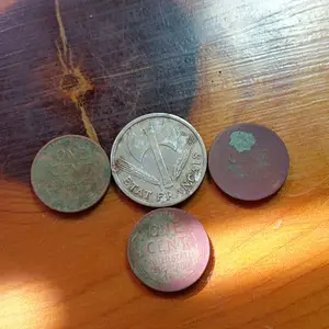 1943 1 Franc and wheats reverse