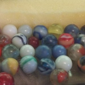 Various marbles found while detecting.