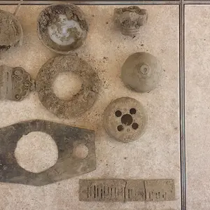 20150502 160341  Two Cellar holes from the 1800s  temp. lost my propointer.  took 20 min.s to find, In a wooded area.