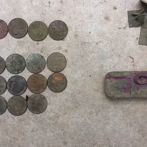 20150515 170326  NW House site at  the landfill with Kirk  19 cent cache.   
1.5 hr  $.019