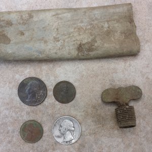 20150515 170332  Oberlin Old orphanage site.  1940 wheat and 1942 quarter.  $0.52  2 hr