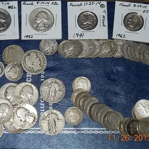 11-26-14 This is my second time at detecting. Most of the silver I found over 30 years ago.