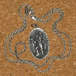 5-17-13 925 St. Christopher and 925 rope chain.