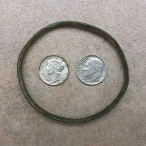 20150607 163205  Old VFW Notables  Brass or copper bracelet, 1941 Merc & 1956-D Rosie