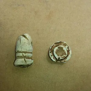 20150822 A closeup of my first 2 Ringer and a smashed minie ball. Both found where a Civil War Confederate hospital used to be with the F75.