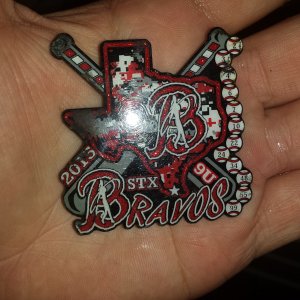 20150907 Big baseball pin of some type for the STX Bravos. Found in the water on the MS Gulf Coast with the CZ20.