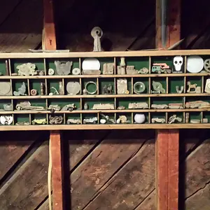 20150909 204806  One of my printer drawers That I use to display some finds in the garage.