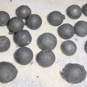MUSKETBALLS FROM WATERS OFF OF A REV WAR- CW FORT