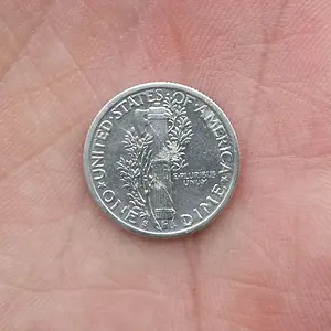 20150920 1942s Mercury dime. First silver with Tejon.