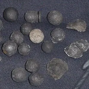 MUSKETBALLS & A CW WILLIAMS CLEANER BULLET (MIDDLE TOP)