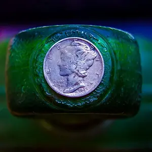 First Mercury Dime - 1942 dug on 10-7-15 downtown Raleigh