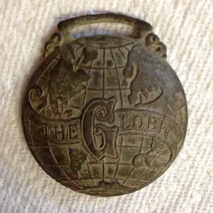 Watch fob from the "Globe Brewing Company" that went out of business in 1938. Probably my coolest find.