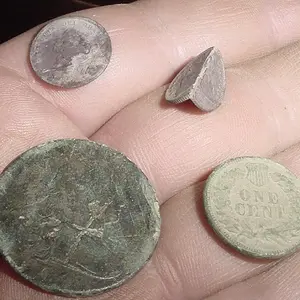 KEEPERS FROM NOV.2ND = 1798 LC...1858 1/2 DIME...1883 IH...1883 VICTORIAN 5C (FISH SCALE)