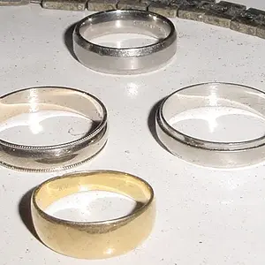 TOP =PALLADIUM..MID LEFT = 10K..MID RIGHT PLAT.. BOTTOM 22K