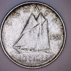 1951 canadian Dime