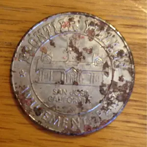 Good Luck token from an amusement park that closed in the 1980's.