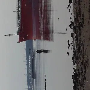 No idea how to rotate this picture. The channel is only about 600 ft away from where I am standing at low tide.