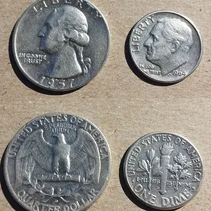 20160227 1957d Washington and 1964d Roosevelt found in Madison with the E-TRAC.