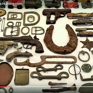 A few of my finds laid out for a video shoot.