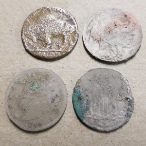 20160526 Nickel Trifecta found with the Etrac. This is my first Shield nickel.