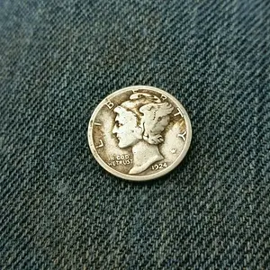Mercury Dime I found along a sidewalk strip.