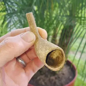 I found this intact kaolin pipe washed up on a sandbar of a local river.  Mid-1700s.