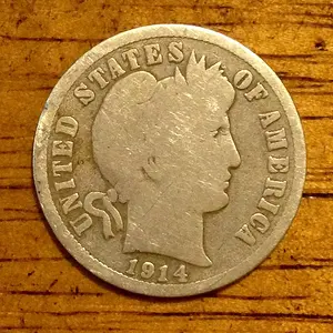1914 Dime front